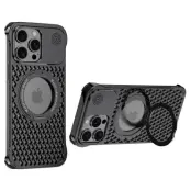 R-JUST RJ64 iPhone 15 Pro Max Skal Aluminium Svart Cooling