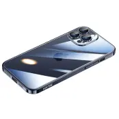 SULADA Crystal Steel Series iPhone 15 Pro Max Skal TPU+Glas Blå