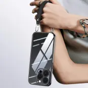 SULADA iPhone 15 Pro Max Skal Elektropläterad Klar TPU Svart