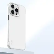 SULADA iPhone 15 Pro Max Skal Frameless PU + PC Bakcover - Vit