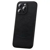 SULADA iPhone 15 Pro Max Skal MagSafe Läder Svart