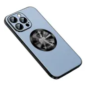 SULADA iPhone 15 Pro Max Skal PU Läder TPU Anti-scratch Baby Blue