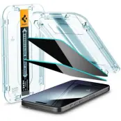 Trasig förpackning: Spigen Glas.tR EZ Fit Privacy (iPhone 15 Pro Max)