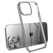 X-LEVEL iPhone 15 Pro Max Fodral Hård PC Klar Bakre Silver