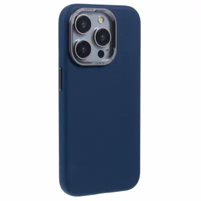 X-LEVEL Mobilskal till iPhone 15 Pro Max Anti-Scratch PU Läder Blå