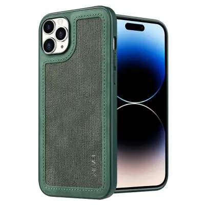 X-LEVEL iPhone 15 Pro Max Mobilskal Line Splicing Grön