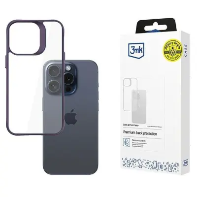 3MK Mobilskal till iPhone 15 Pro Satin Armor Plus - Lila