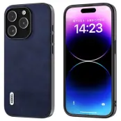 ABEEL iPhone 15 Pro Skal Drop Proof PU Läder Blå