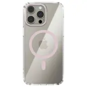 ABEEL iPhone 15 Pro Skal MagSafe Anti Scratch Transparent Rosa