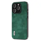 ABEEL iPhone 15 Pro Skal Texturerad PU Läder Grön
