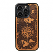 Bewood iPhone 15 Pro Mobilskal Compass Rosa Merbau