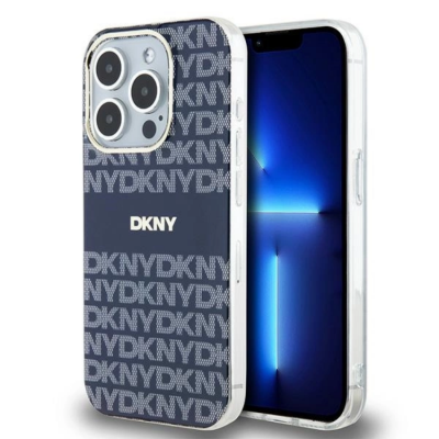 DKNY iPhone 15 Pro Mobilskal Magsafe IML Mono & Stripe - Blå