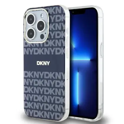 DKNY iPhone 15 Pro Mobilskal Magsafe IML Mono&Stripe - Blå