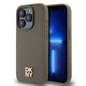 DKNY Mobilskal till iPhone 15 Pro Magsafe Läder Pattern Metal Logo