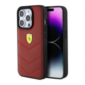 Ferrari iPhone 15 Pro Mobilskal Läder Stitched Lines