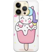 Mobilskal till Apple iPhone 15 Pro med Glad enhörning