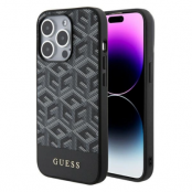 Guess iPhone 15 Pro Mobilskal Magsafe GCube Stripes - Svart