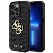 Guess iPhone 15 Pro Mobilskal Perforated Glitter Logo - Svart