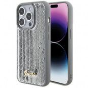 Guess iPhone 15 Pro Mobilskal Sequin Script Metal - Silver