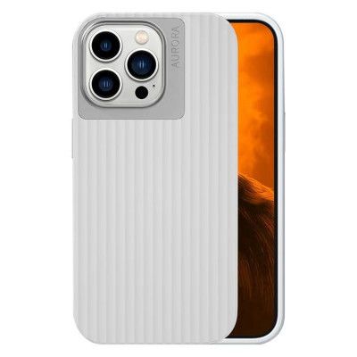 Mobilskal till iPhone 15 Pro Aurora Stripes - Vit