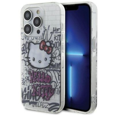 Hello Kitty Mobilskal till iPhone 15 Pro IML Kitty On Bricks Graffiti