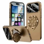 iPhone 15 Pro Mobilskal Magsafe Sugkopphållare Kickstand - Brons