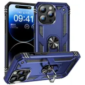iPhone 15 Pro Mobilskal med Kickstand - Blå