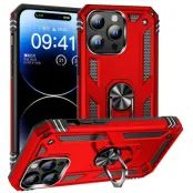 iPhone 15 Pro Mobilskal med Kickstand - Röd
