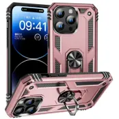 iPhone 15 Pro Mobilskal med Kickstand - Roséguld
