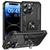 iPhone 15 Pro Mobilskal med Kickstand - Svart