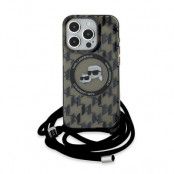 Karl Lagerfeld iPhone 15 Pro Mobilskal MagSafe IML Crossbody - Svart