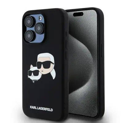 Karl Lagerfeld Mobilskal till iPhone 15 Pro MagSafe Silicone Karl&Choupette