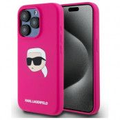 Karl Lagerfeld iPhone 15 Pro Mobilskal MagSafe Silikon Karl Head Print