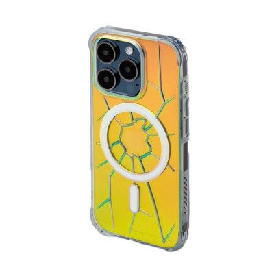 Kingxbar Mobilskal till iPhone 15 Pro Magsafe PQY Crack - Holographic