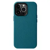 MELKCO iPhone 15 Pro Fodral Magnetisk Skal Äkta Läder + PC - Blå