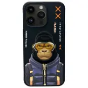 Nimmy iPhone 15 Pro Mobilskal Cool&Cute 2.0 Monkey - Svart