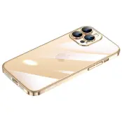 SULADA JINGJIA iPhone 15 Pro Skal i Hårt PC med Glasfilm - Guld