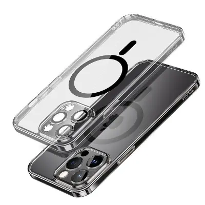 SULADA TPU+PC Skal för iPhone 15 Pro MagSafe Transparent Black