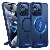 Torras iPhone 15 Pro Mobilskal Magsafe Kickstand - Marinblå