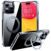 Torras iPhone 15 Pro Mobilskal Magsafe Kickstand - Transparent