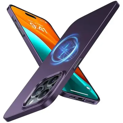 Torras iPhone 15 Pro Mobilskal Magsafe Shockproof - Lila