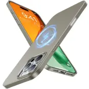 Torras iPhone 15 Pro Mobilskal Magsafe Shockproof - Titanium Grå