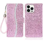 Trolsk Glitter Wallet with Strap (iPhone 15 Pro)