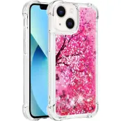 Trolsk Mobilskal med Flytande Glitter - Rosa (iPhone 15 Pro)
