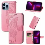 Trolsk Plånboksfodral med Fjäril (iPhone 15 Pro)- Svart