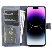 Trolsk Plånboksfodral Vågigt med Stativfunktion (iPhone 15 Pro) - Blå