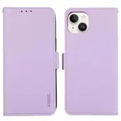 ABEEL iPhone 15 Plånboksfodral RFID-Skydd Lila