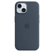 Apple iPhone 15 Mobilskal Magsafe Silikon - Stormblå
