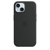 Apple iPhone 15 Mobilskal Magsafe Silikon - Svart