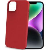 Celly iPhone 15 Mobilskal Cromo Soft Rubber - Röd